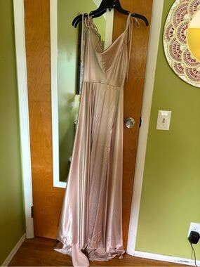 Cinderella D'Vine Satin Slip Dress in Blush